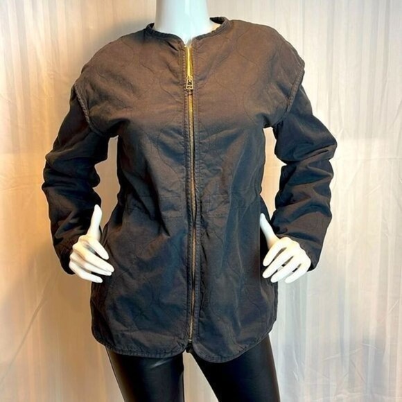 UNIVERSAL THREAD Corduroy‎ Zip Up Jacket Patch Pocket Black XS - Picture 1 of 10